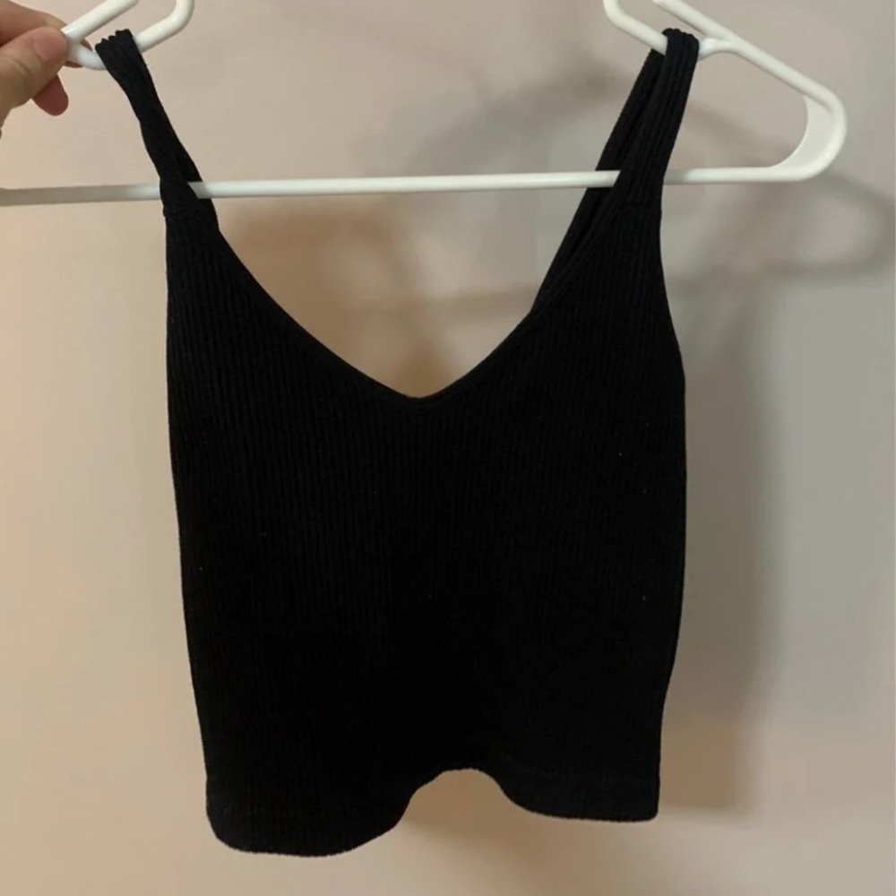 Black Sweater Tank Top